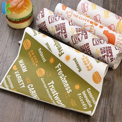 Wholesale Printed Greaseproof Burger Food Wrapping Paper-Kolysen