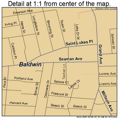 Baldwin New York Street Map 3604143