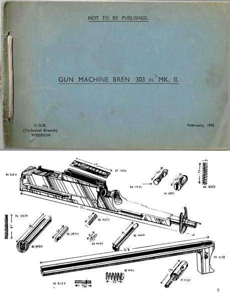 Bren 1942 MKII .303 Light Machine Gun Parts Manual (UK) - Cornell Publications