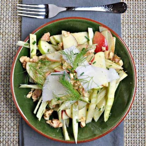 Apple & Fennel Salad w/ Walnuts & Maple Dijon Vinaigrette - Pinch and Swirl