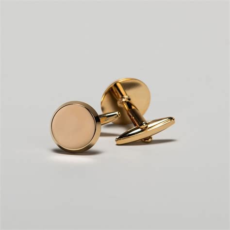 Gold colored circle cuff links | Tailor Store®