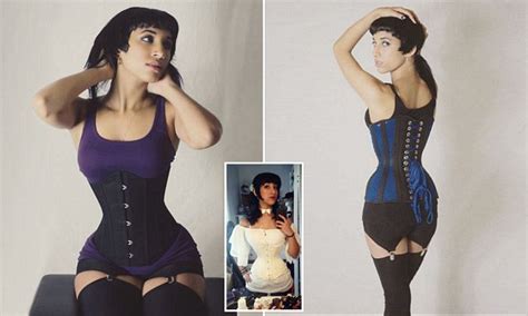 Woman has sculpted 18-inch waist by wearing corsets | Daily Mail Online