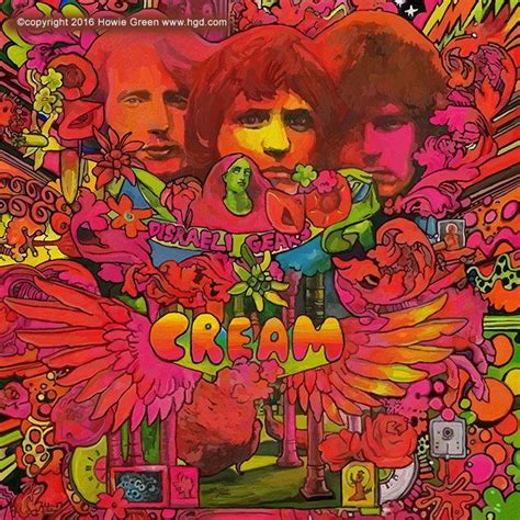 Cream Disraeli Gears Pop Art psychedlic album cover art painting | Psychedelic artists, Rock ...