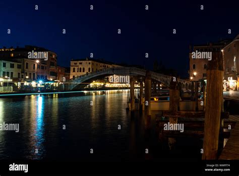 Venice Grand Canal at Night Stock Photo - Alamy