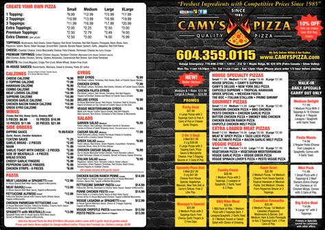 Camy's Pizza - Maple Ridge, BC | Fraser Valley Local