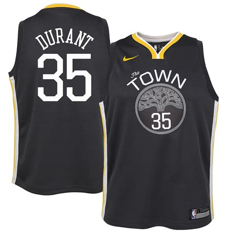 Kevin Durant Golden State Warriors Nike Youth Swingman Jersey Black ...