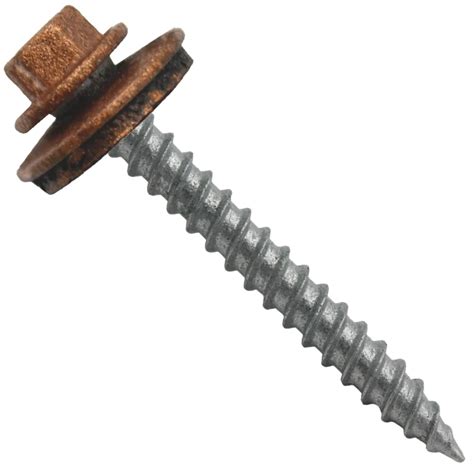 Metal ROOFING SCREWS: (250)12 x 2" COPPER Hex ReGrip Sheet Metal Roof Screw. Sharp Point metal ...