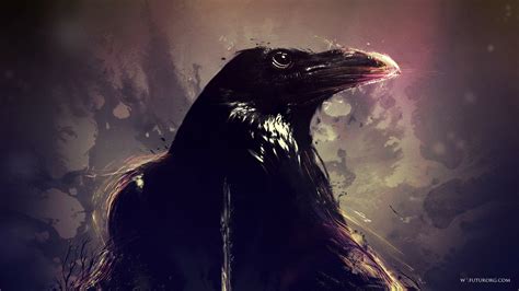 Majestic Crow HD Wallpaper: A Dark and Enigmatic Portrait