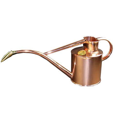 Haws 1 Quart Metal Watering Can with Rose - Copper