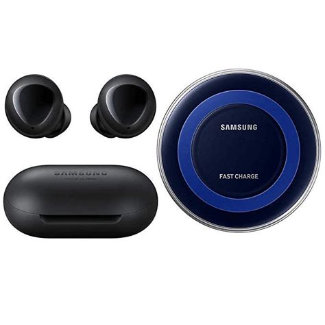 Samsung Galaxy Buds 2019 + Fast Wireless Charging Pad Bundle, Black | Wireless earbuds, Wireless ...