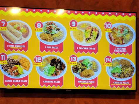 Menu at El Super Taco restaurant, Fountain