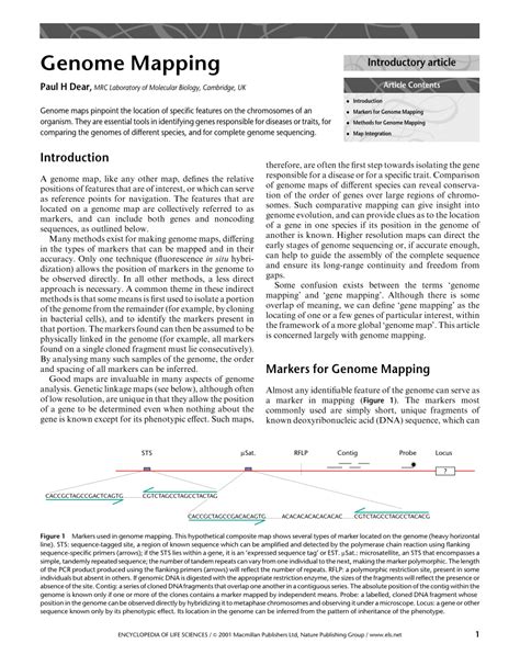 (PDF) Genome Mapping