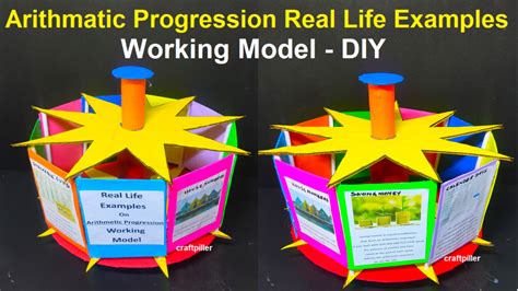 real life examples of arithmetic progression working model – math’s project – diy | craftpiller ...