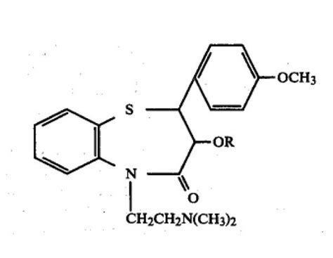 The chemical structure of benzothiazepine derivative in claim 1 of the... | Download Scientific ...