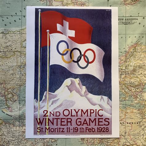 Vintage 1920s St. Moritz Winter Olympics Switzerland - Etsy