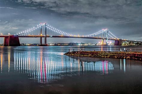 Throgs Neck Bridge at Night Photograph by Sandi Kroll | Pixels