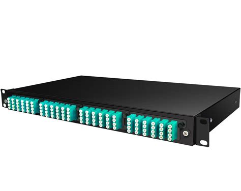 Black MPO/MTP Fiber Optic Patch Panel 144 Port Rack Mount Easy Operation