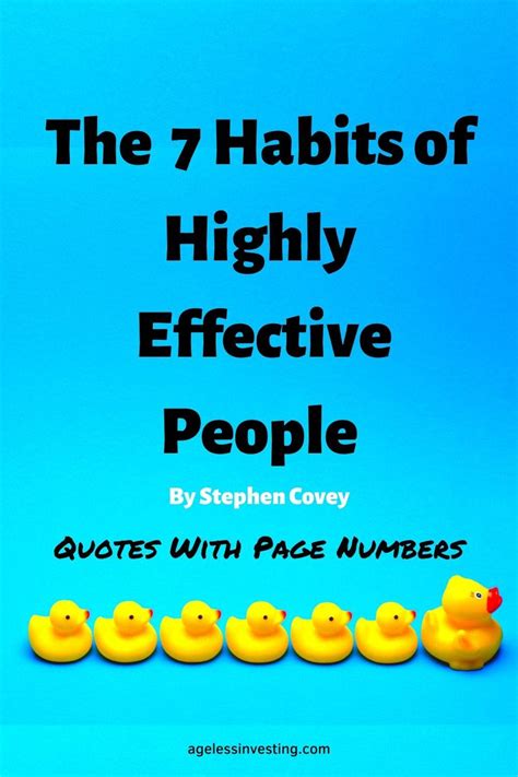 The 7 Habits of Highly Effective People Quotes With Page Numbers ...