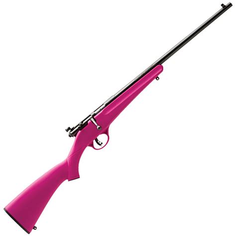 Savage Arms Rascal Youth Bolt Action Rifle .22 LR 16" Barrel Single Shot Synthetic Stock Pink ...