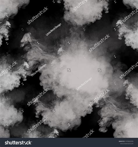 White Smoke Cloud Black Background Stock Photo 1970002939 | Shutterstock