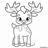 Cute Christmas Reindeer Coloring Page  Pagescom sketch template