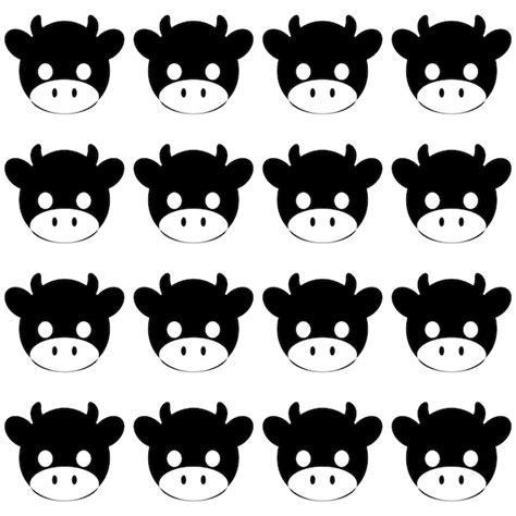 Premium Vector | Baby cow silhouette pattern