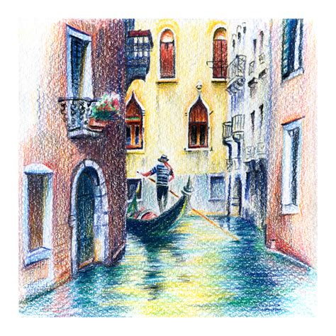 Venice sketches with Colored Pencils :: Behance