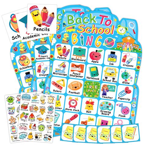 Buy YTSQLER Back to School Bingo Games for Family Kids Party Games ...