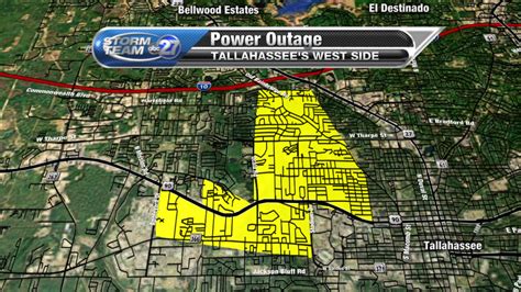 City Of Tallahassee Power Outage Map - Vector U S Map