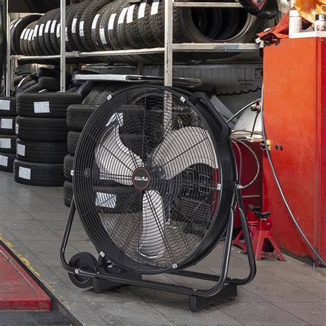 XtremepowerUS High Velocity Electric Industrial and Home Shop Floor Fan, 24" inch -Black ...