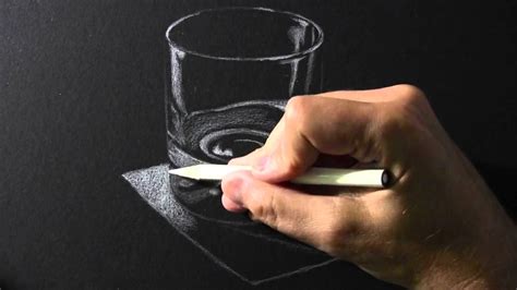 Drawing Time Lapse: White Pencil on Black Paper - YouTube