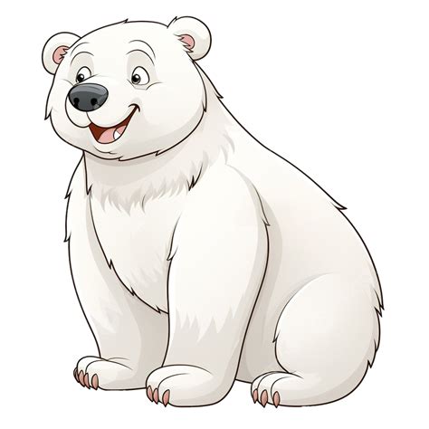 Polar Bear Cartoon Illustration, Bear Clipart, Cartoon Clipart, Bear PNG Transparent Image and ...