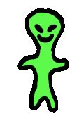 Alien Green Sticker - Alien Green Dance - Discover & Share GIFs