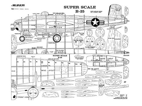 B-25 Mitchell - plan thumbnail | How to plan, Model airplanes, Radio control planes