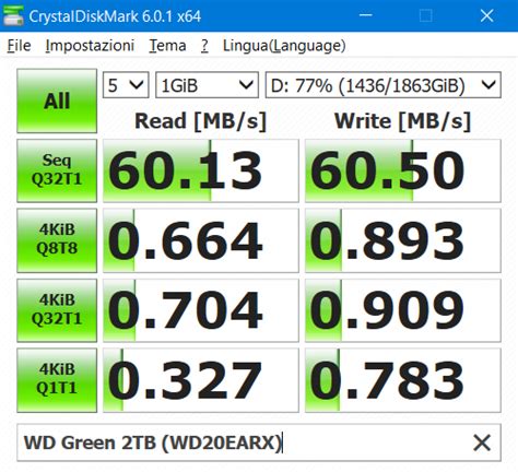 windows - Only 60 MB/s transfer rate from WD Green hard disk? - Super User