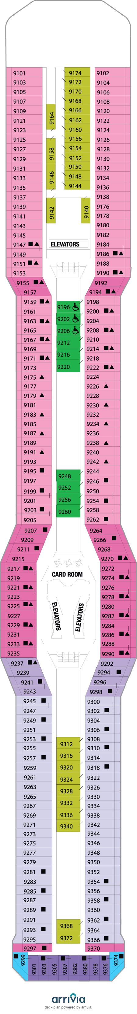 Deck 9 on Celebrity Solstice | Celebrity Solstice Deck 9 on AlaskaCruises.com