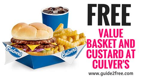 FREE Culvers Coupons – FREE Value Basket | Print coupons, Culver, Birthday freebies