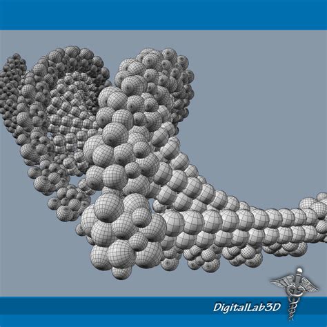 dna structure molecules 3d max