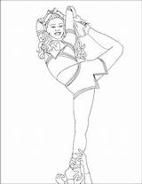 Cheerleading coloring Sheets sketch template