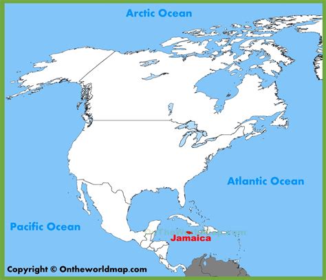 Jamaica location on the North America map - Ontheworldmap.com