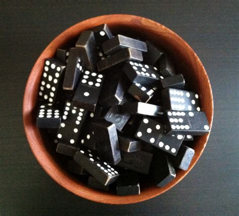 one half world: Vintage domino set