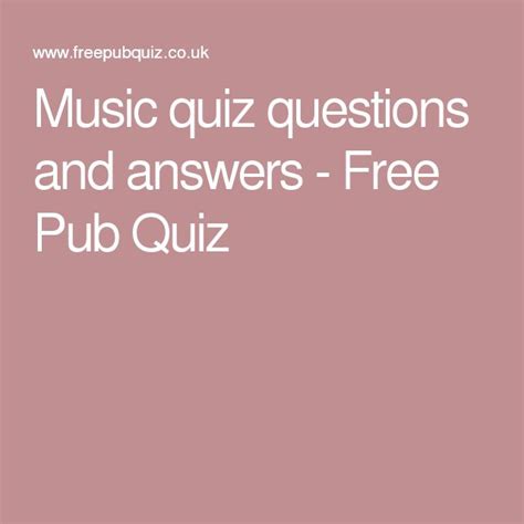 a pink background with the words music quiz questions and answers ...