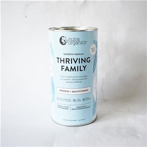 Nutra Organics Thriving Family Protein Smooth Vanilla 1kg – All About Organics Online