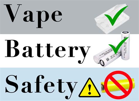 The Do's and Don'ts of Battery Safety - Vape Battery Safety – London ...