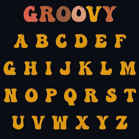 Groovy font svg cartoon svg font Cricut file letters svg | Etsy