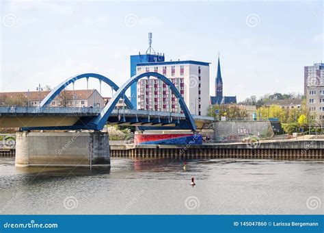 The Oder Bridge Linking Frankfurt with Slubice Editorial Image - Image ...