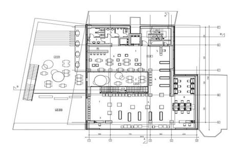 Dwg file of the cafe with detail dimension | Cafe floor plan, Cafe floor plan layout, Cafe plan