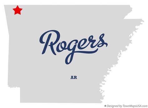 Map of Rogers, Benton County, AR, Arkansas