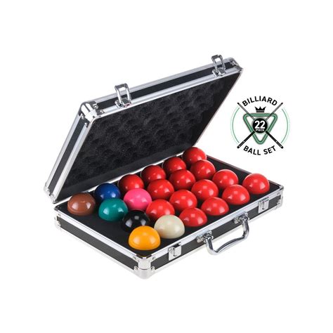 [22PCE] SAS Sports Snooker Ball Set With Aluminium Carry Case Premium ...