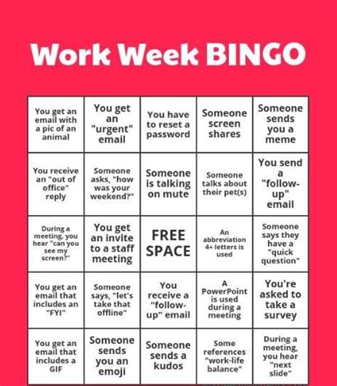 Play Virtual BINGO During Your Work Week 30 Unique Cards. Increase Team Engagement and Have Some ...